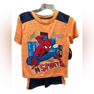 NWT Marvel Spidey Spider-Man Graphic T-Shirt and Shorts Set